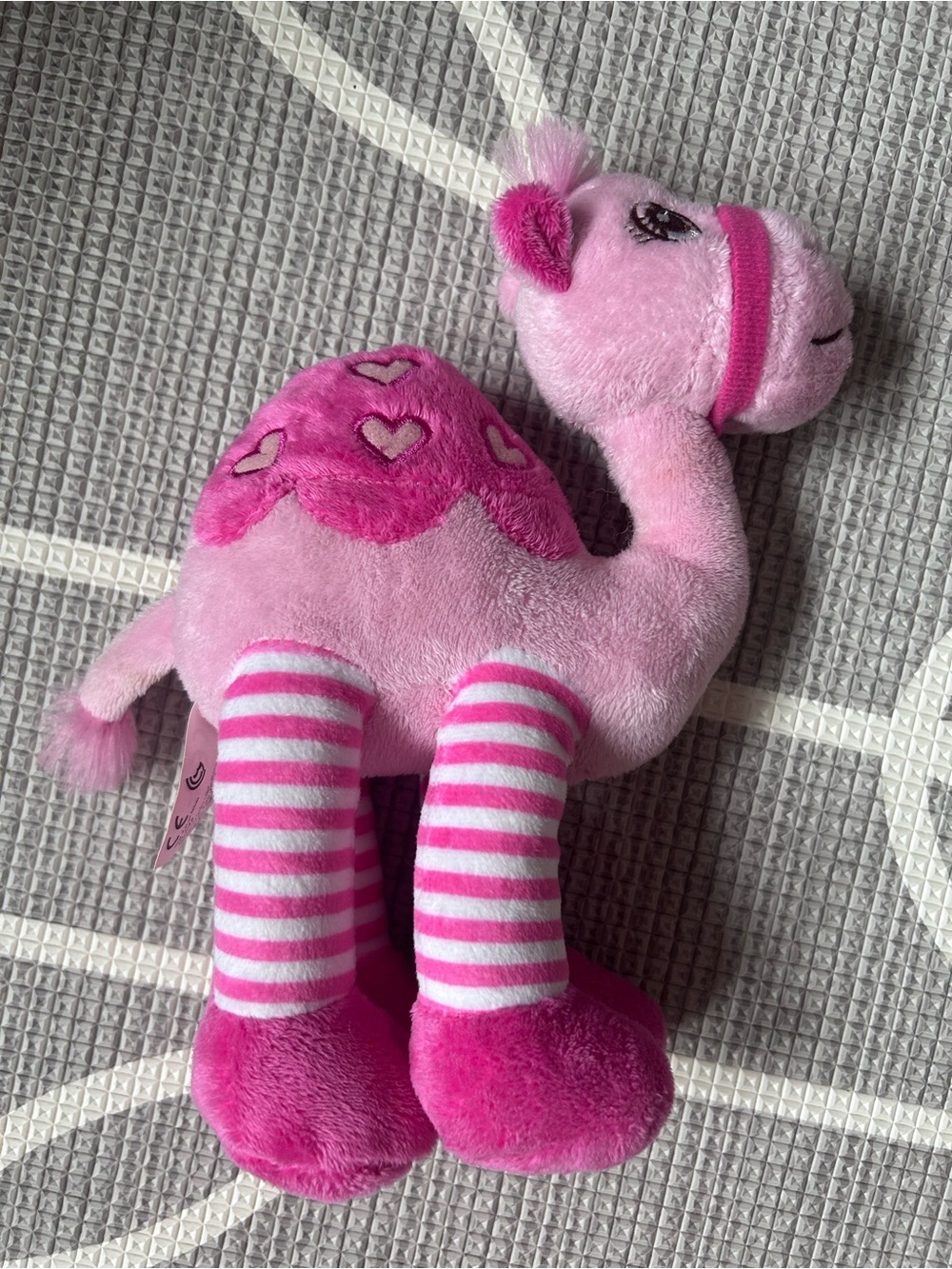 Plush Pink Kids Toy Rattle - Soft Pink Cuddly Animal